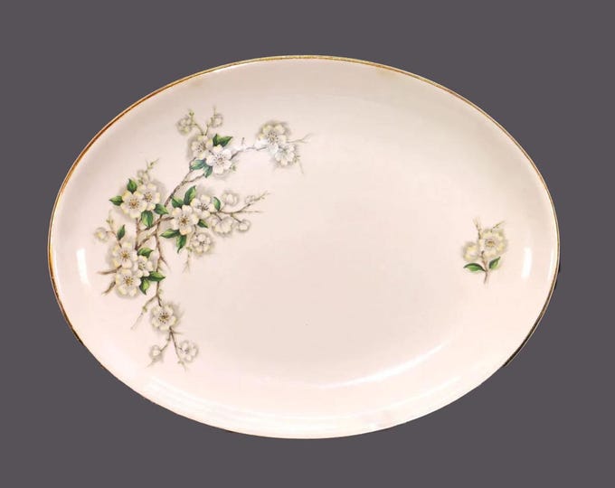 Georgian China Spring Blossom oval platter made in the USA.
