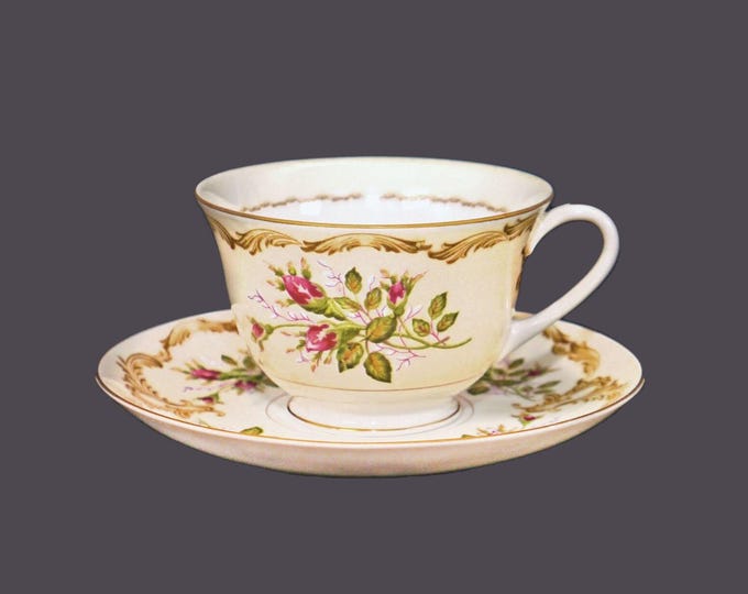 Narumi Rosebud cup and saucer set made in Japan.