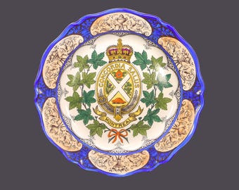 Antique Wedgwood Montreal Heraldic Plate: Concordia Salus, Made in England