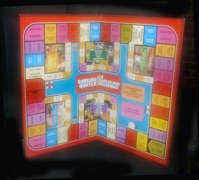 Vintage 1981 Bargain Hunter board game. Milton Bradley. Made Etsy