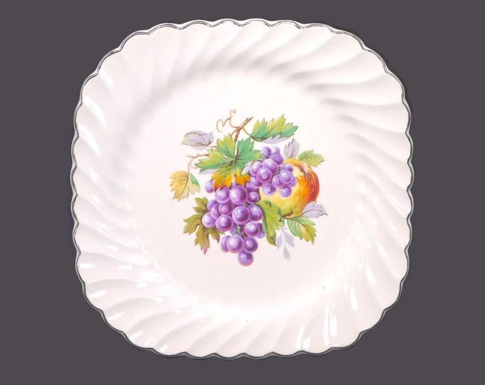 Johnson Brothers JB695 square salad plate made in England. Choice of fruit pattern sold individually.