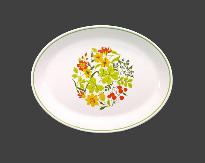 Johnson Brothers JB1017 oval platter. Retro florals. Made in England.