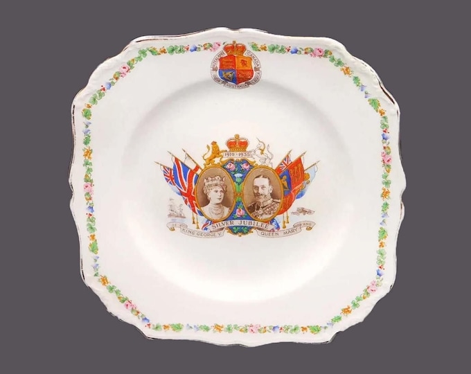 Vintage 1935 King George V & Queen Mary Jubilee Plate. British Royals.
