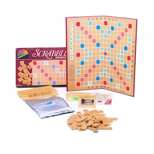 Vintage scrabblebordspel. Selchow & Righter 1982. Compleet.