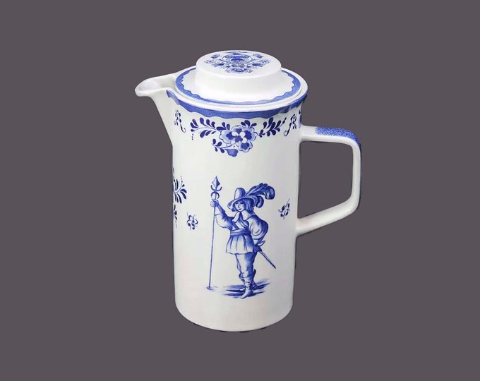 Johnson Brothers Holland Blue Scenes six-cup coffee pot | coco pot made in England.