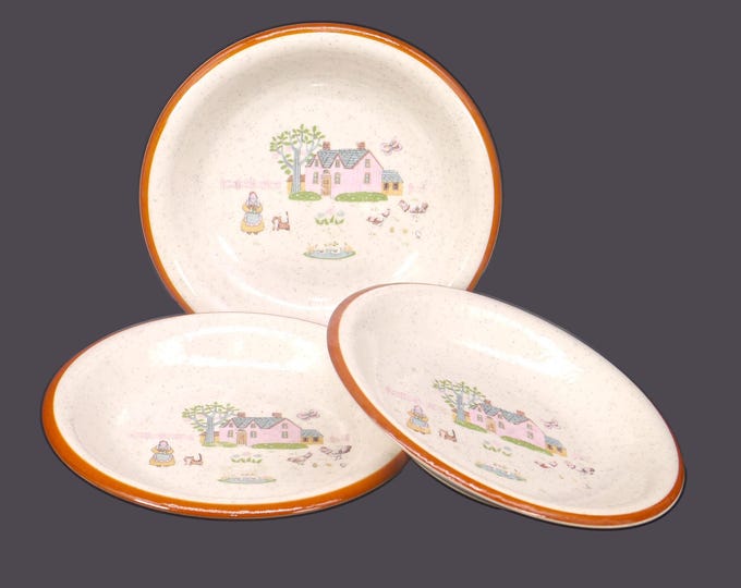 Three Jamestown China | International Stoneware Country House | Country Home fruit nappies, dessert bowls made in Japan.