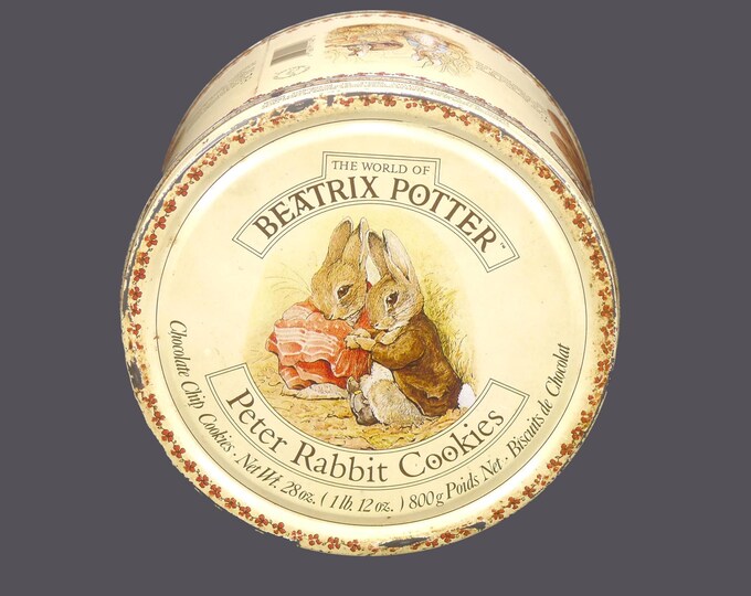 The World of Beatrix Potter Peter Rabbit Cookies round biscuit tin made in Denmark.