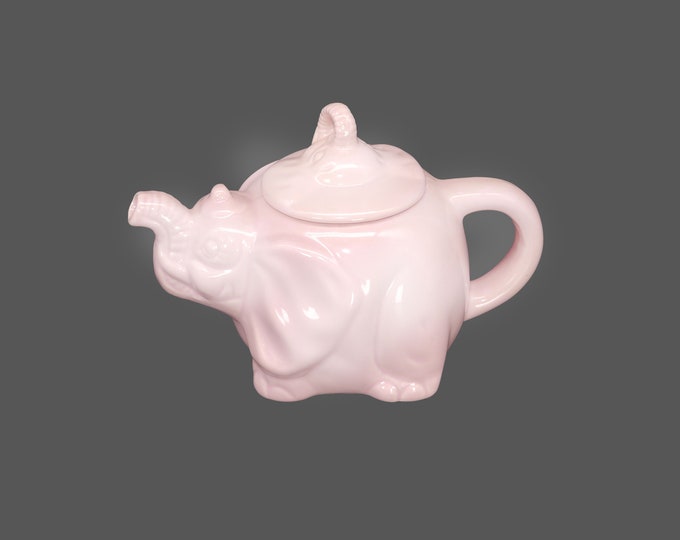 Pink elephant ceramic tea-for-two | two cup | small teapot with lid.