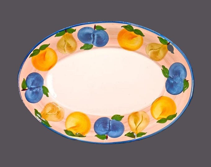 A. Santos 172-50 oval meat or turkey serving platter made in Portugal. Hand-painted fruit.
