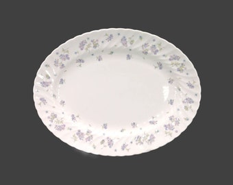 Wedgwood April Flowers oval meat platter. Bone china made in England.