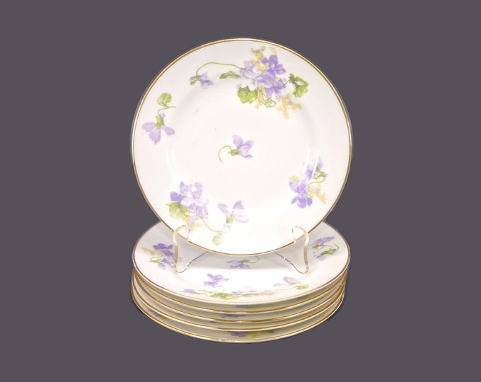 Six Charles Ahrenfeldt Limoges AHR1082 bread plates made in France.