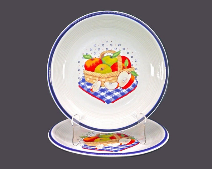 Pair of Century China | Century Stoneware Apple Basket large, stoneware dinner plates.