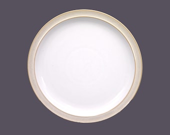 Vintage Denby Linen stoneware salad plate made in England.