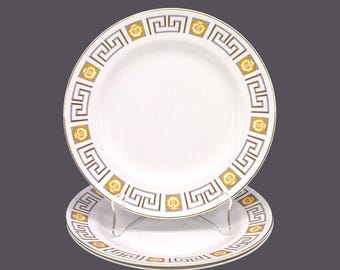 Vintage British Anchor Olympus luncheon plates. Hostess Tableware England. Set of 3.