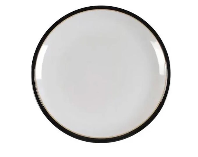 Denby Black Pepper stoneware salad plate made in England. Sold individually.