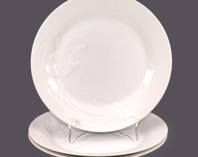 Three Studio Nova Tulip White 2051 salad plates made in Japan.