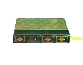 Vintage Franklin Mint Huckleberry Finn Book: 1979 Leather Bound, 22K Gold Edges