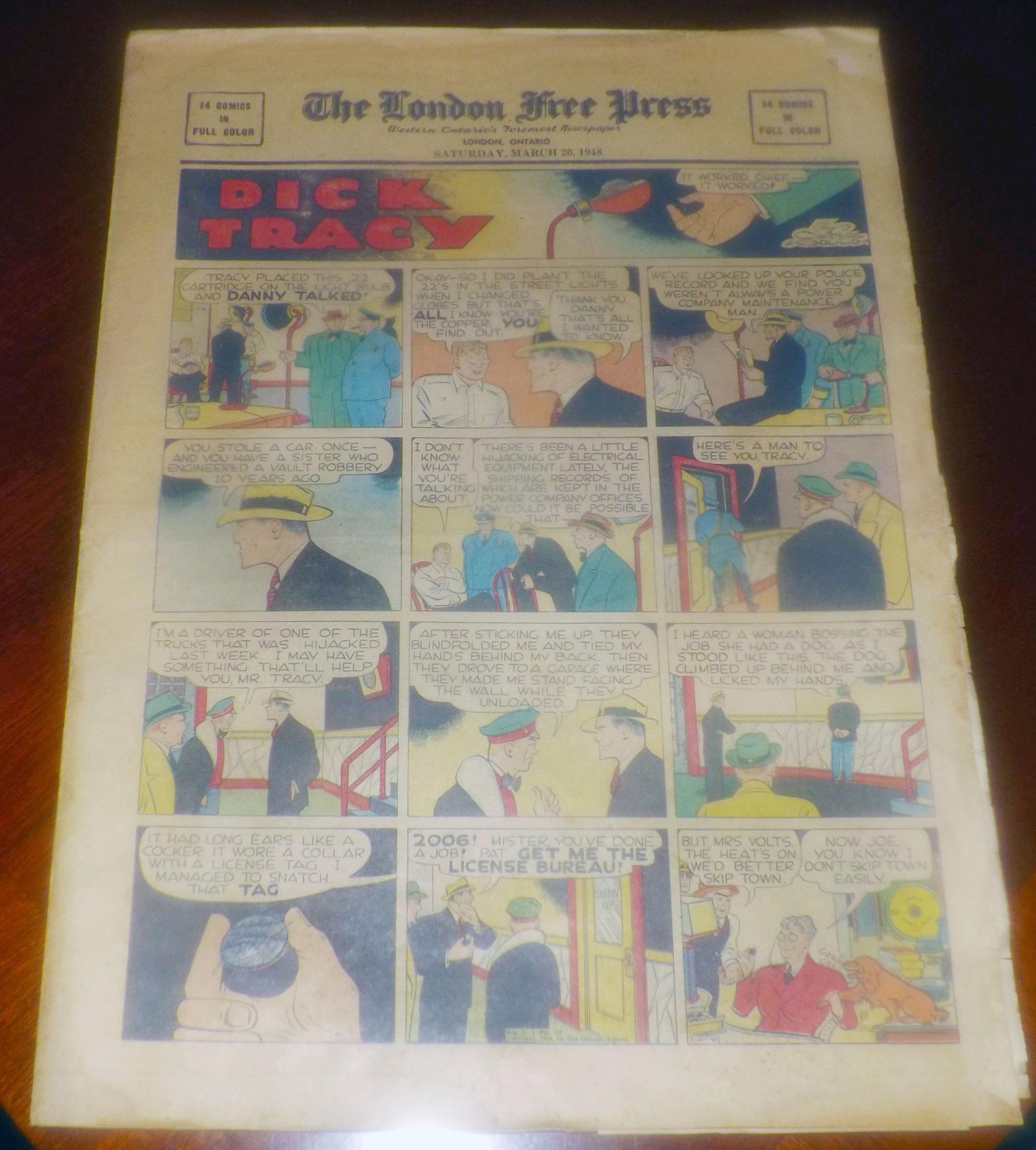 Early mid century (March 20 1948) full Comics section of the London Early mid century (March 20 1948) full Comics section of the London
