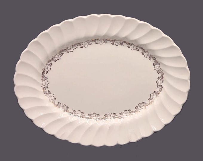 Myott Golden Wreath M.124G oval platter made in England. Minor flaws (see below)