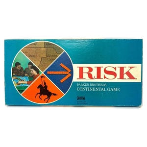 Risk board game published 1968 Parker Brothers.  Complete with original instructions.