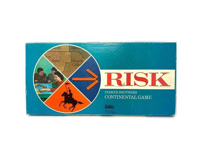 Risk board game published 1968 Parker Brothers.  Complete with original instructions.