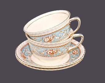 Antique Johnson Brothers Hampton cup and saucer sets made in England. 2 sets.