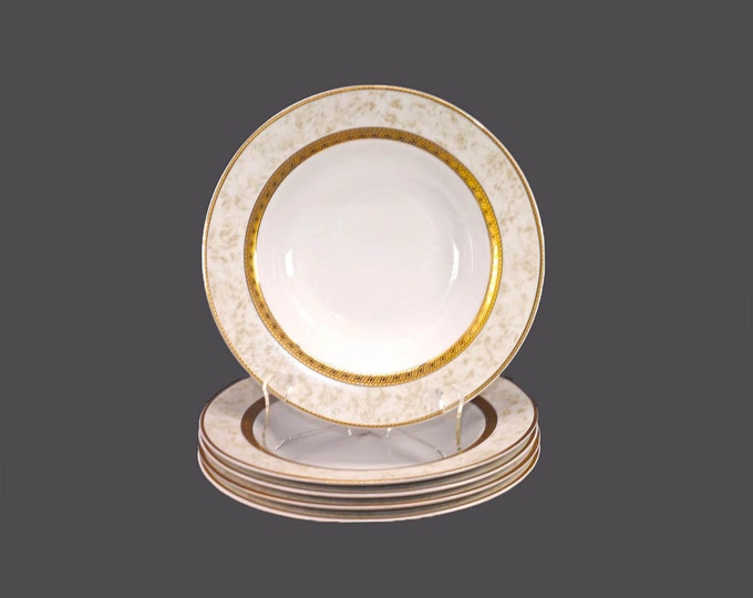 Five Royal Heritage Primavera rimmed soup bowls.