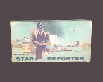 Mid-century Star Reporter board game. Parker Brothers 1954. Third edition.