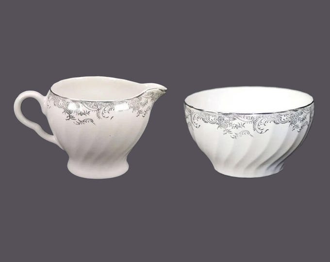 Washington Pottery | Swinnertons Silverlea creamer and open sugar bowl set made in England.