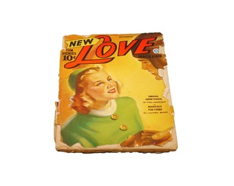 December 1942 New Love pulp romance, love story, pulp fiction magazine. Volume 1, No. 2.