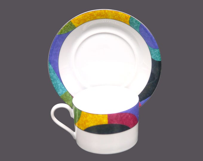 Mikasa Currents M5101 cup and saucer set made in Japan, decorated in USA. Sets sold individually.