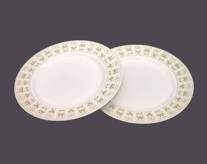 Pair of Royal Doulton Samarra TC1039 luncheon plates made in England. Flaws (see below).