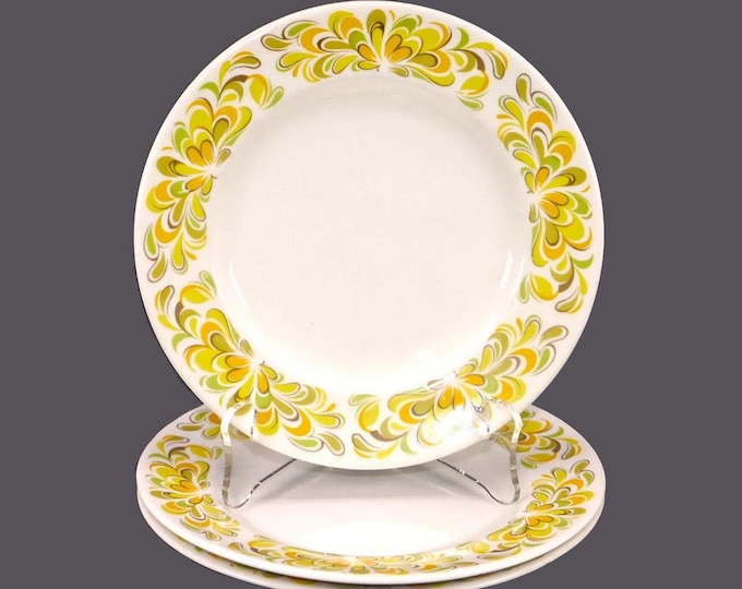 Three Johnson Brothers Sun Valley bread plates made in England.