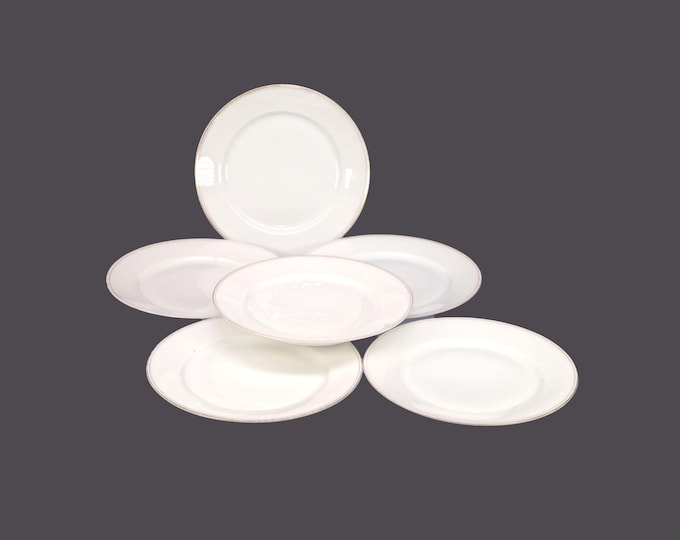 Six antique MZ Austria | Altrohlau A-1936 bread, dessert plates. Flaws (see below).