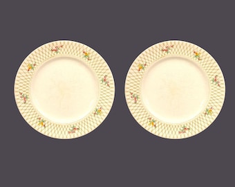 Antique Johnson Brothers Old English Trellis Bread Plates (Pair)