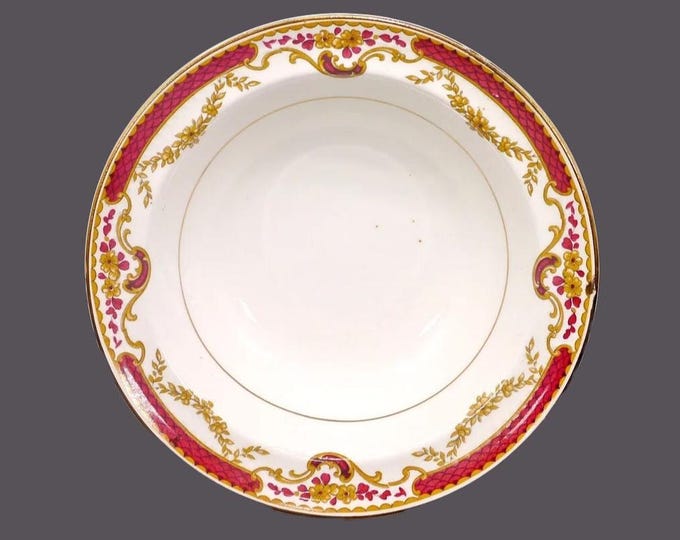 Art-deco era John Maddock Royal rimmed cereal bowl. Embassy Ironstone made in England. Sold individually.