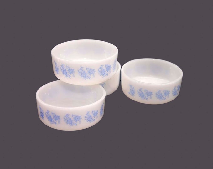 Federal Glass stackable milk glass fruit nappies, dessert bowls made in USA. Choose quantity below.