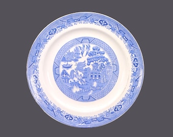 Vintage Royal Grafton Blue Willow luncheon or snack plate made in England.