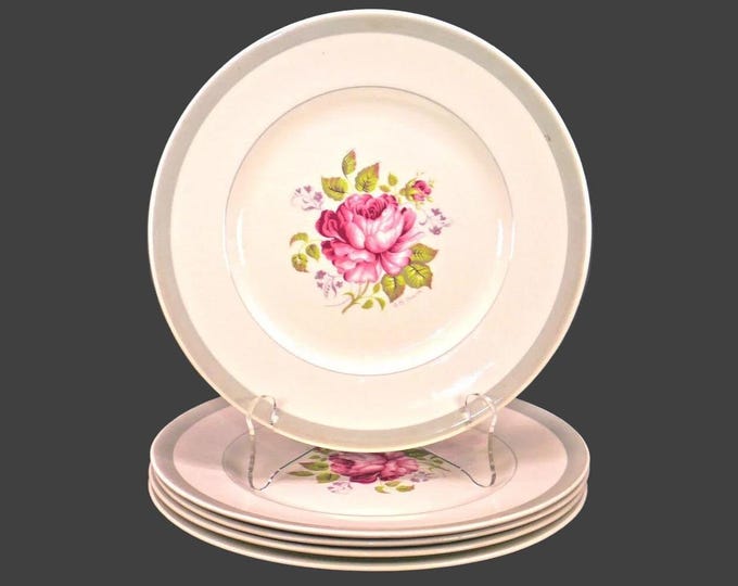 Myott Admiration luncheon plates signed by artist A.S. Smith. Made in England. Choose quantity below.