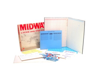 Vintage Midway 1942 WWII Naval Air Battle Game - Avalon Hill 1975. Complete