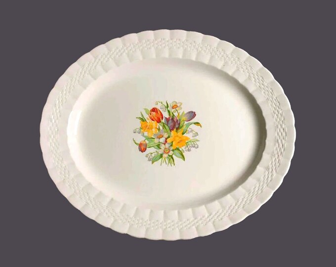Simpsons Potters Providence 7747 oval turkey platter. Solian Ware ironstone made in England.