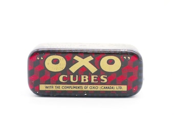 Oxo cubes salesman's mini sample tin made in England in the 1930s.
