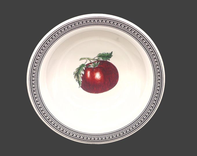 Pfaltzgraff Farmer's Market Red Tomato rimmed stoneware soup bowl made in USA. Sold individually.