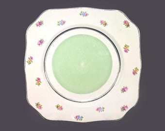 Vintage Simpsons Potters 1016 square luncheon plate made in England.