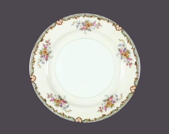 Noritake hand-painted Nippon Lanare dinner plate made in Japan. Green verge. Sold individually.