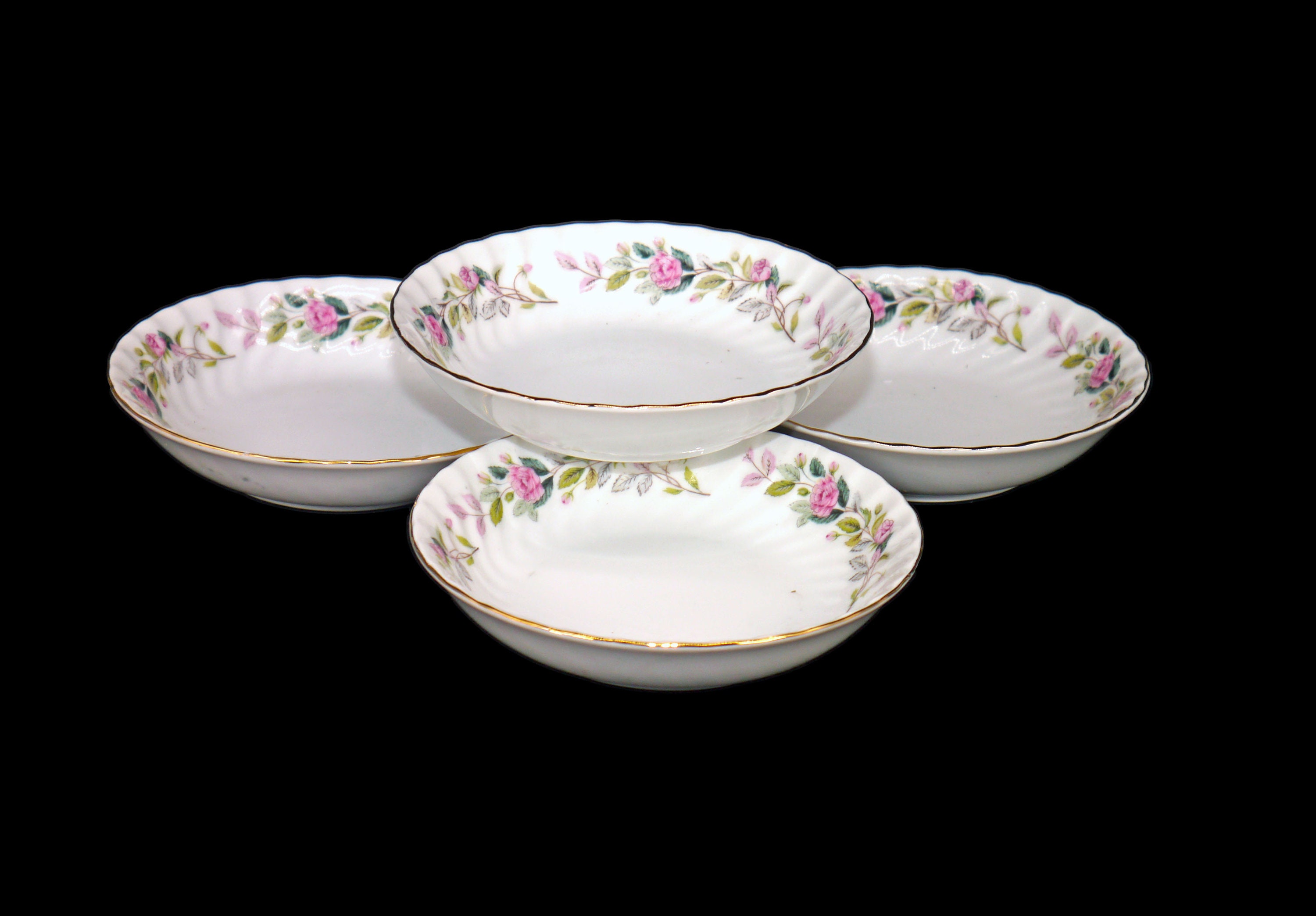 Set of Creative Fine China Regency Rose 2345 fruit nappies, dessert bowls made in Japan. Choose