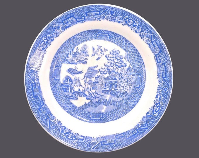 Antique Royal Tuscan | Tuscan China Blue Willow F330 bread plate made in England.