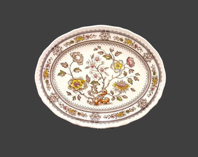 Wood & Sons Dorset Brown Multicolor oval platter made in England.