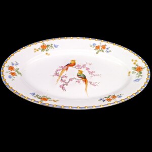 Antique Altrohlau MZ Austria Moritz Zdekauer Victoria oval platter made in Czechoslovakia. Flaw see below. image 3