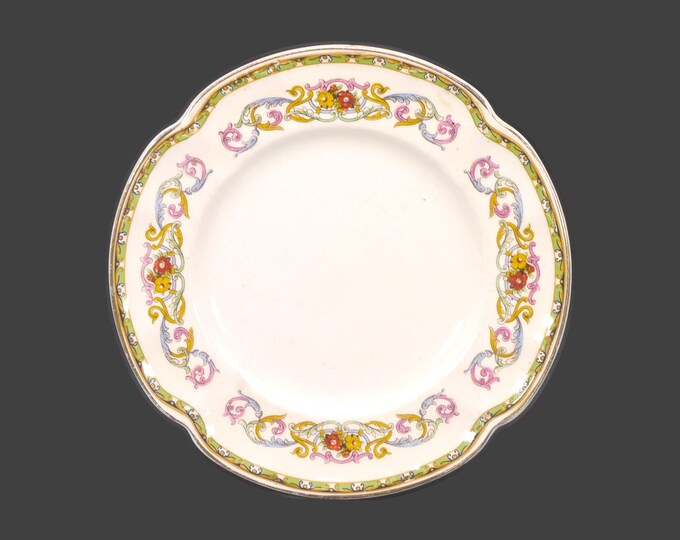 Art-deco era Johnson Brothers Guernsey bread plate made in England. Sold individually. Flaw (see below).